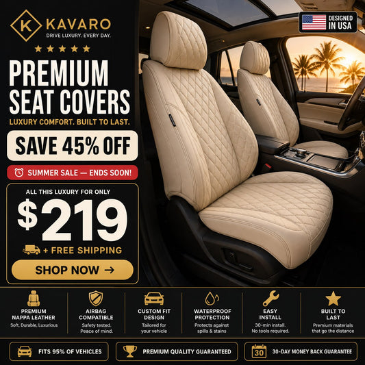 Luxury Seat Covers - Beige Full Set