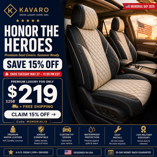 Luxury Seat Covers - Beige Two-Tone