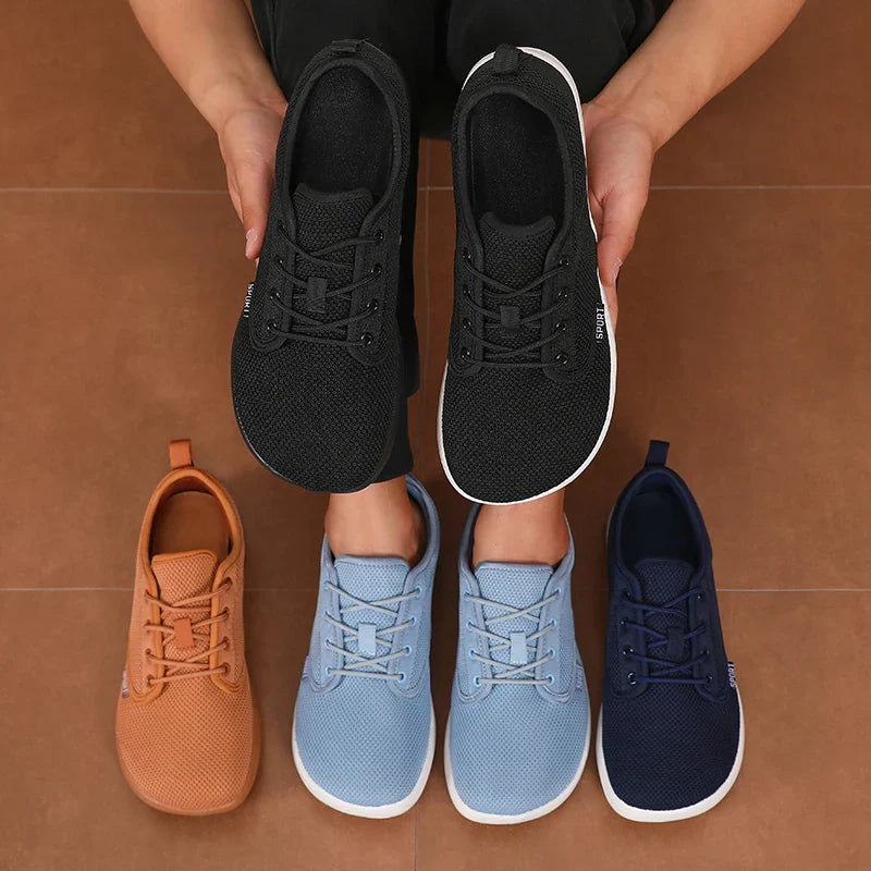 Wide Toe Sneakers — Gray