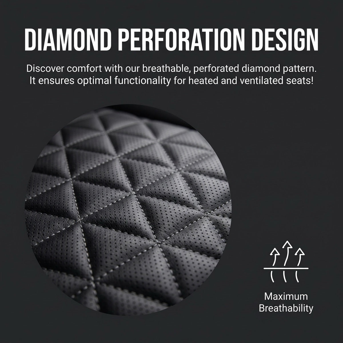 Diamond Perforation Design - Black